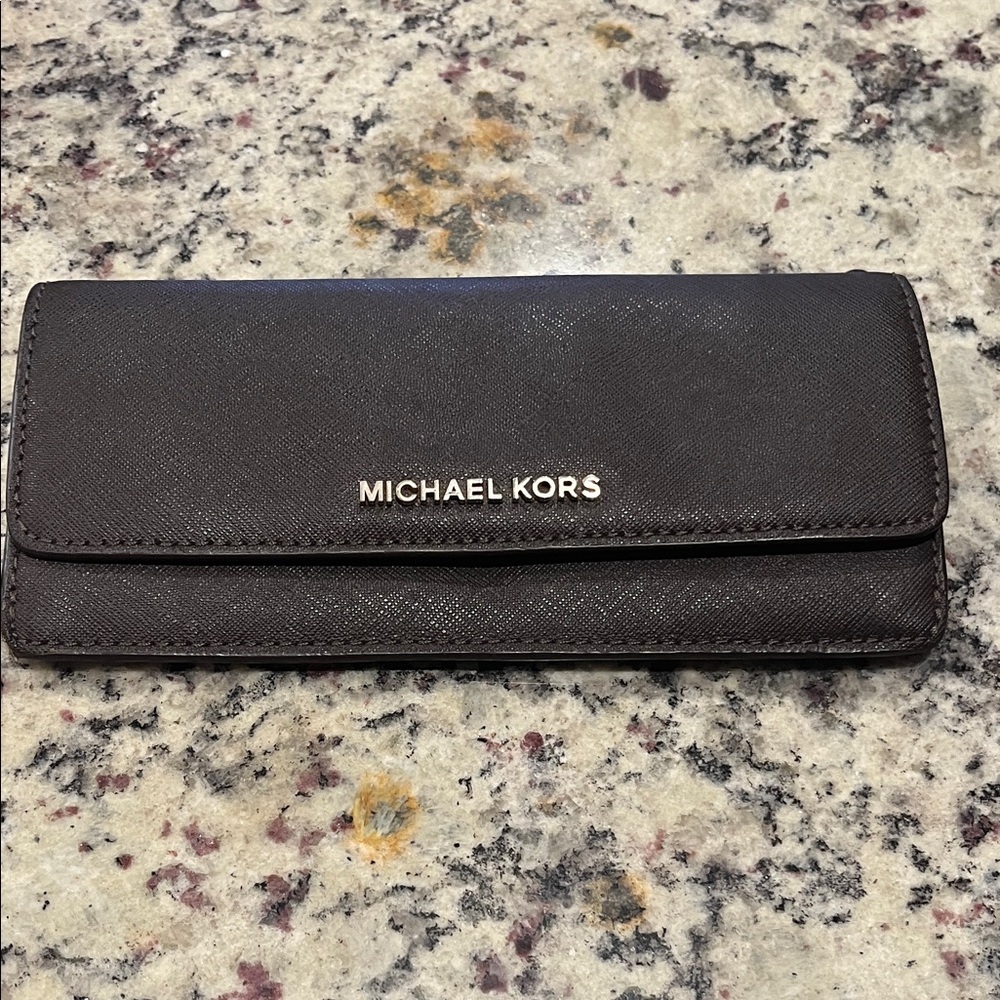 Michael Kors Dark Brown Clutch Wallet